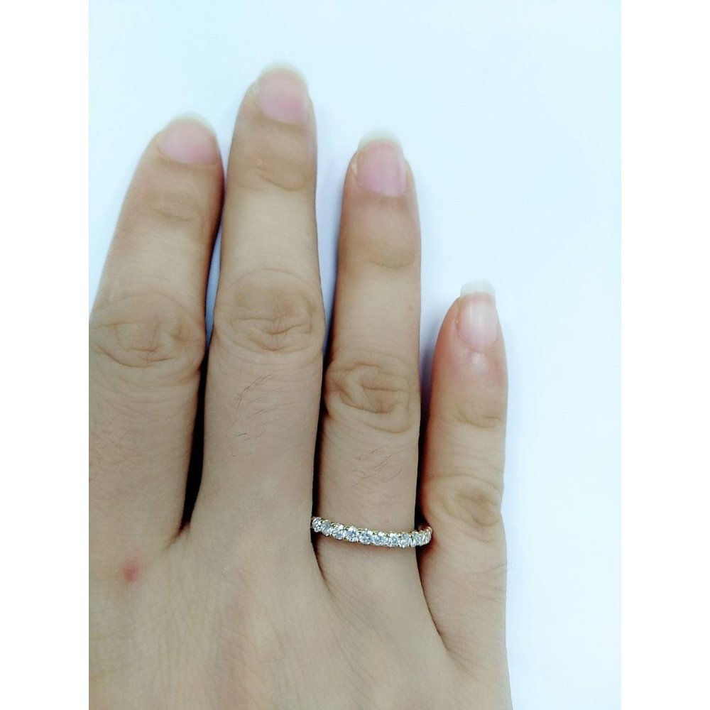 Real Diamond Stackable Wedding Band Yellow Gold